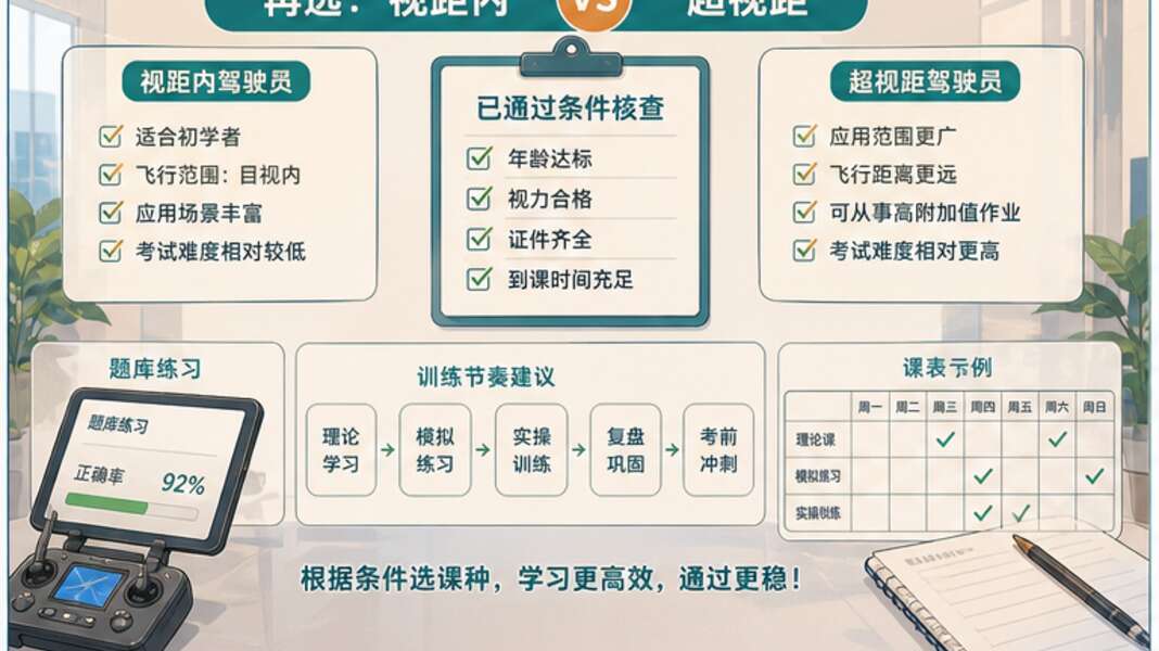 无人机执照报名条件，先核年龄和视力要求