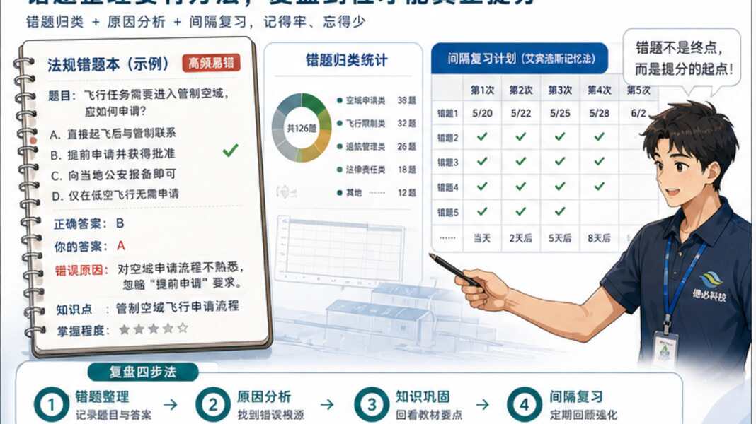 无人机题库练习，法规题要单独做错题本