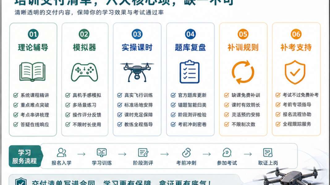 无人机培训费用，贵不贵要看交付清单
