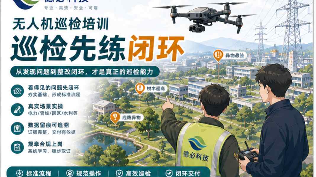 无人机巡检培训，先练看得见的问题闭环