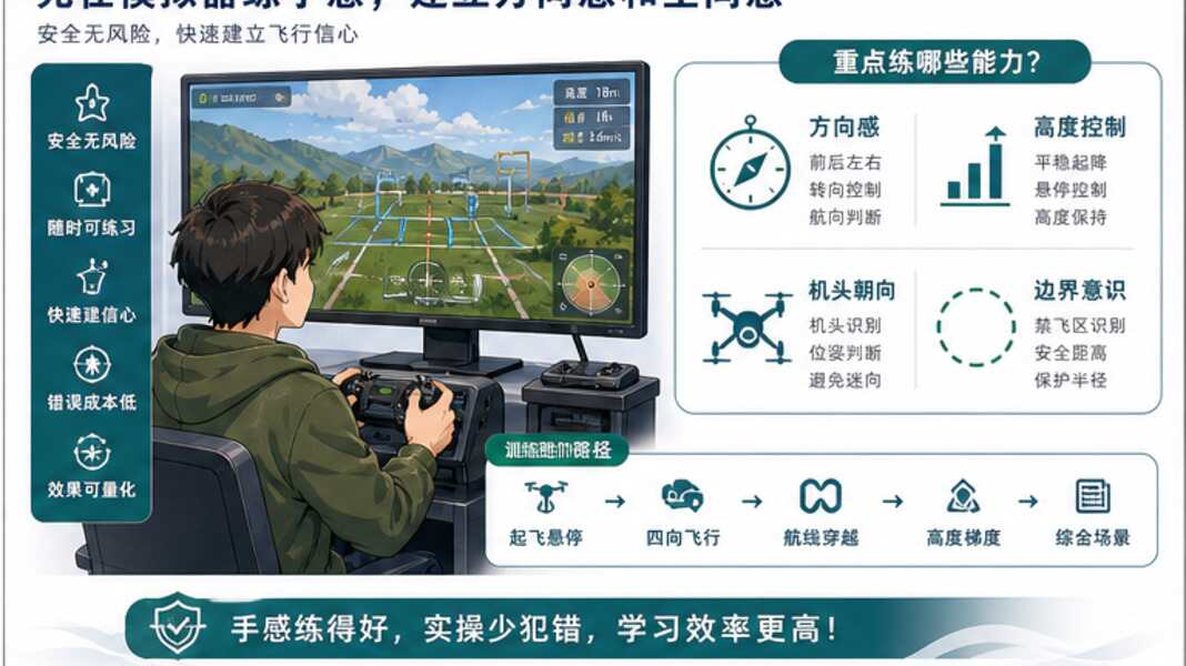 零基础学无人机，先把手感和规则一起练