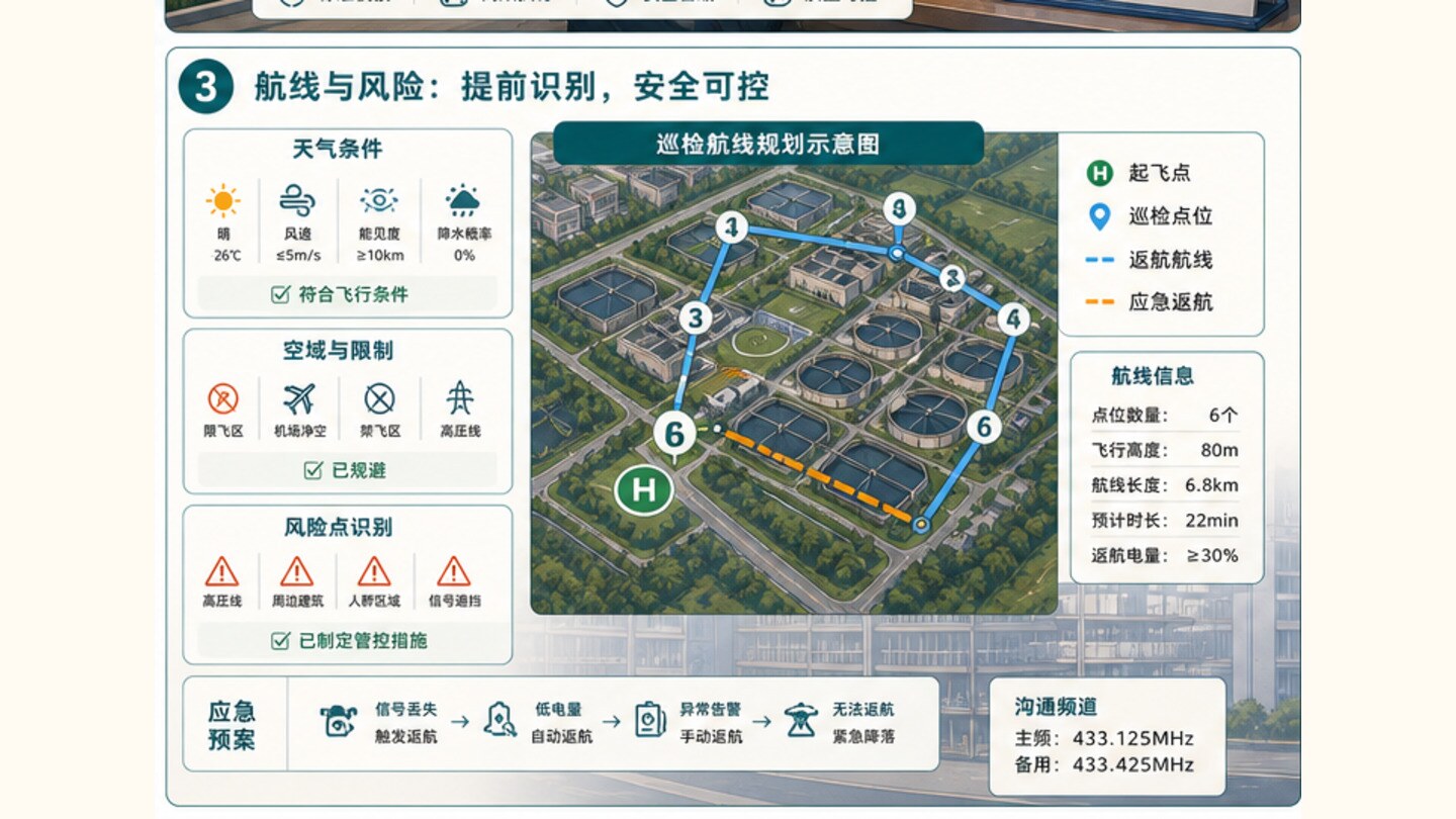 环保巡检无人机应用，先设计取证路线