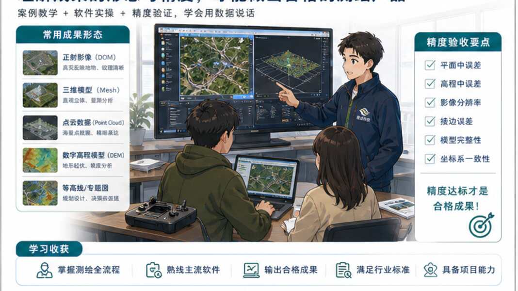 无人机测绘培训，先理解成果再谈飞行