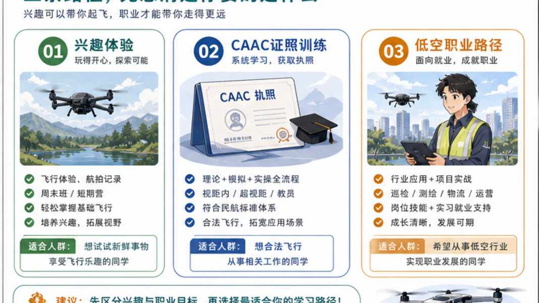 高考后学无人机，先把兴趣和职业分开