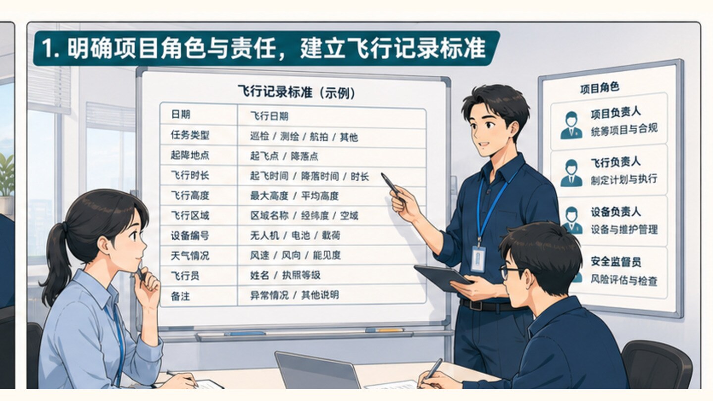 企业无人机项目,先建立飞行台账