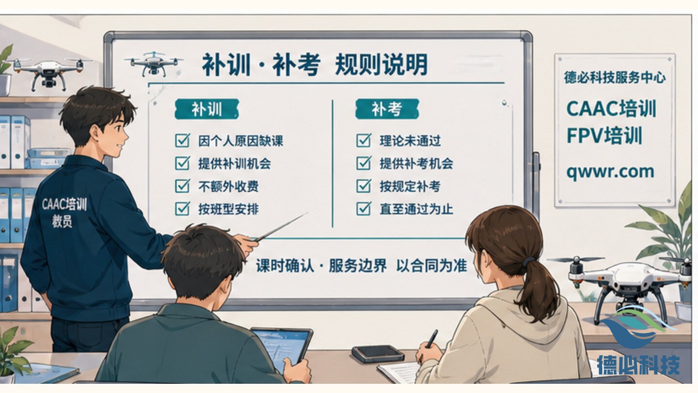 无人机培训合同怎么看,先看补训和退改规则