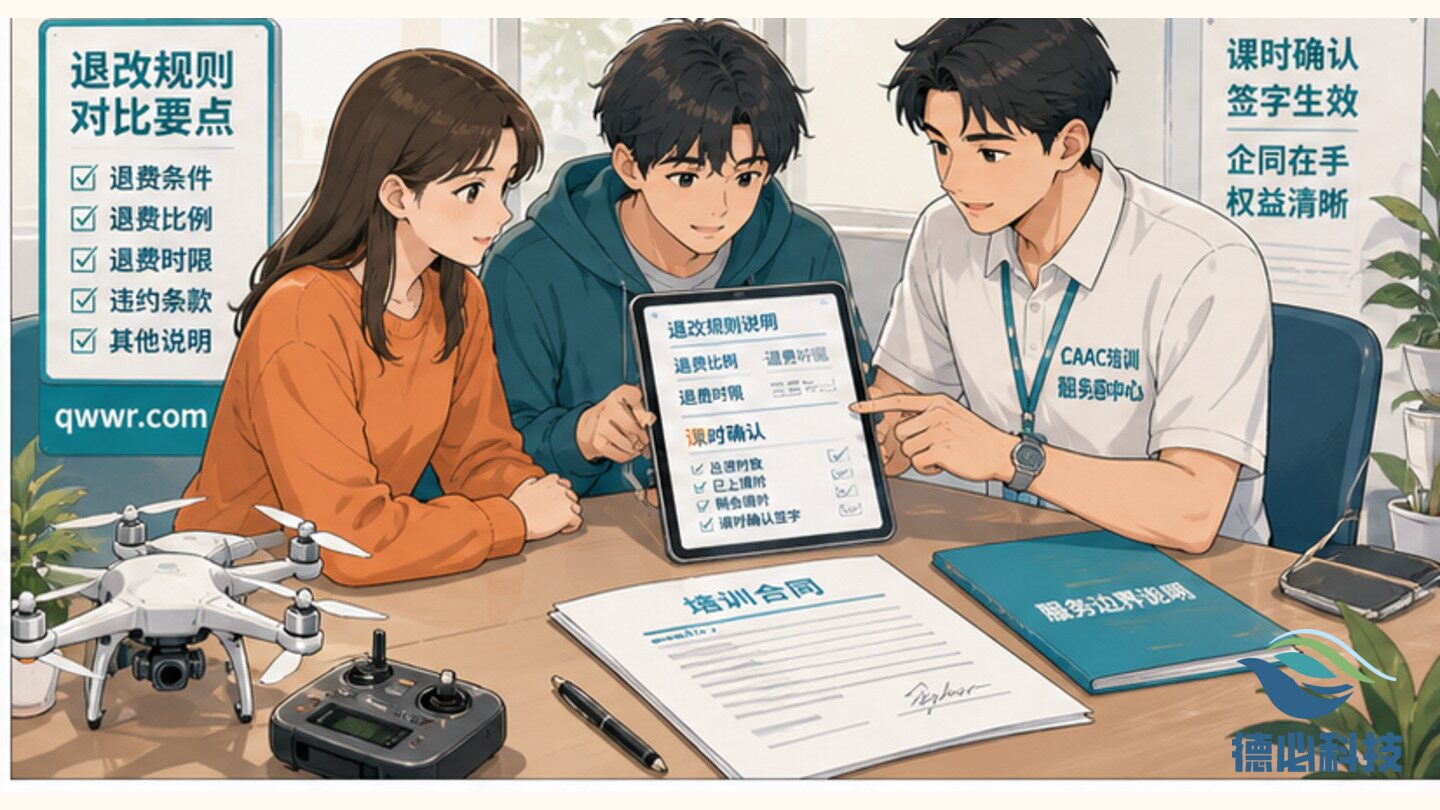 无人机培训合同怎么看,先看补训和退改规则