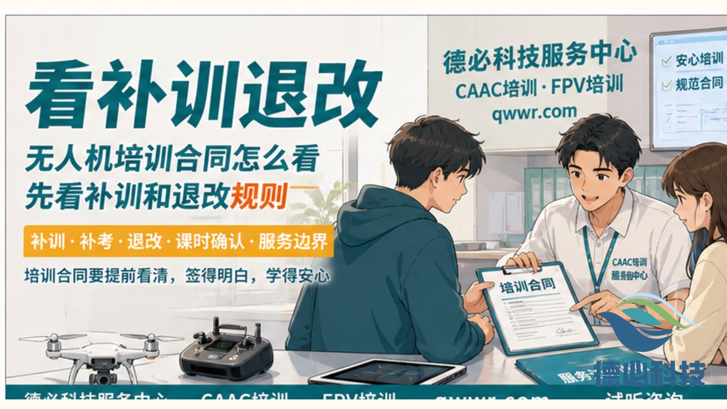 无人机培训合同怎么看,先看补训和退改规则