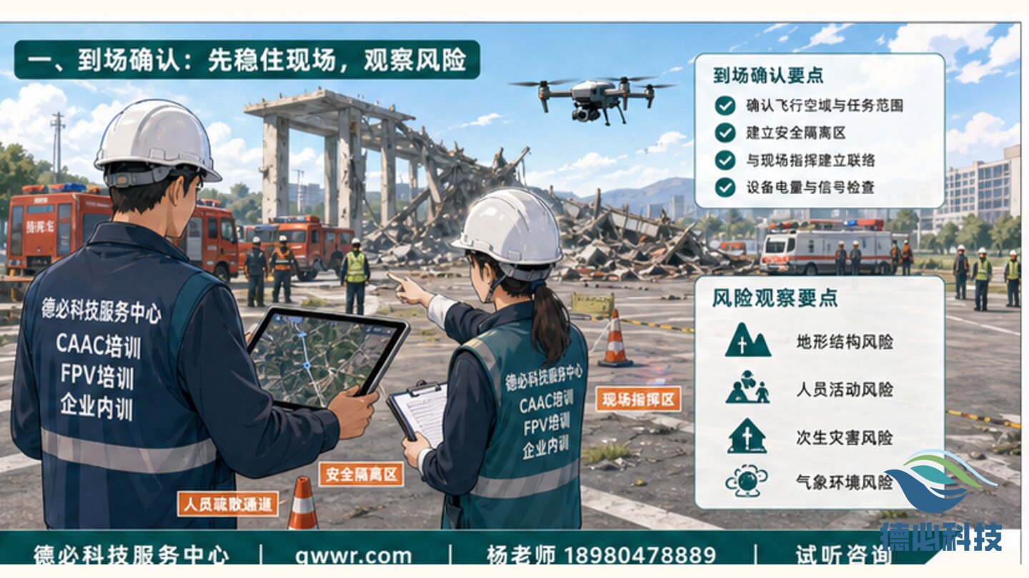 应急查看无人机怎么训,先练安全到场流程