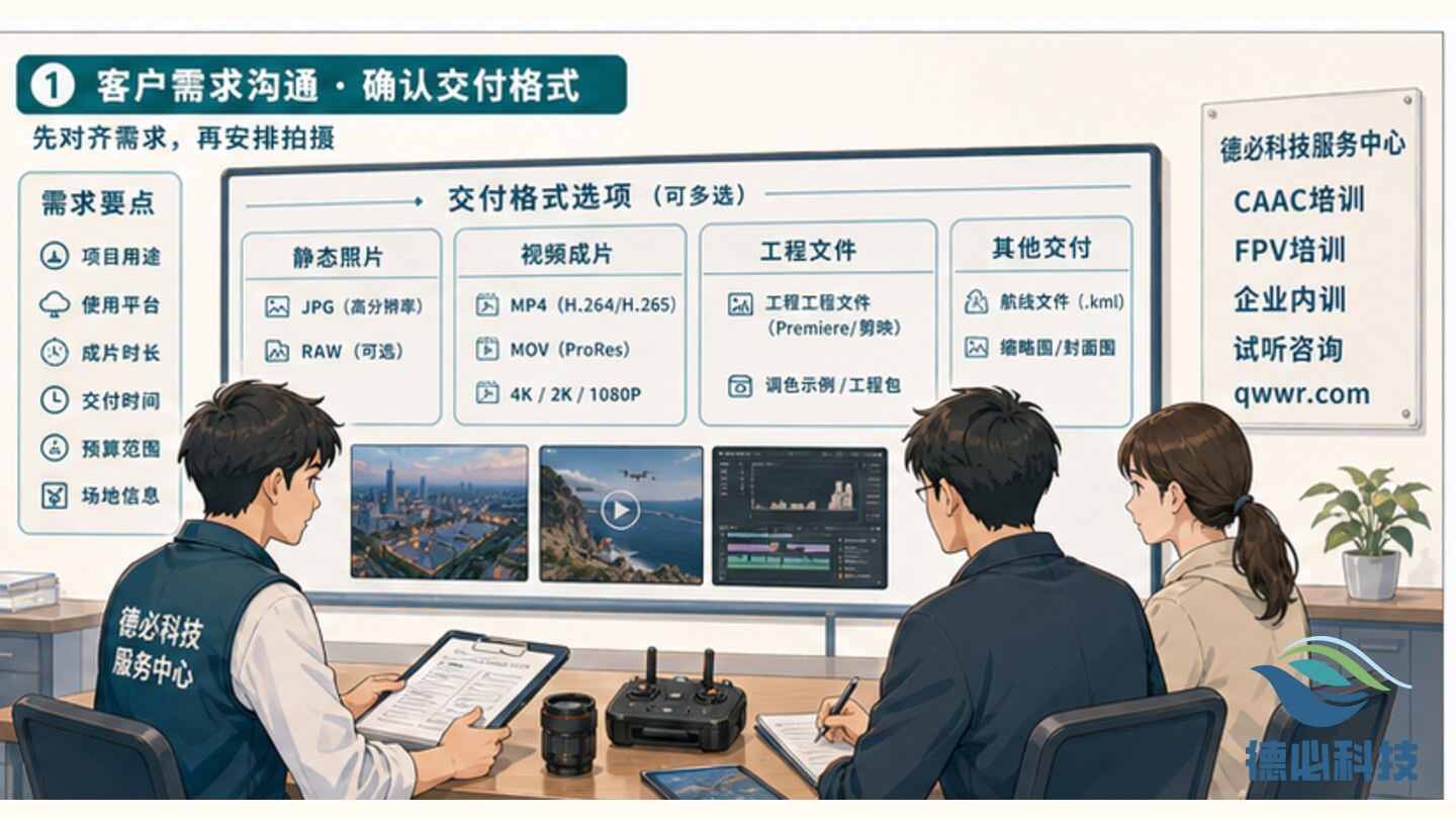 无人机航拍接单前，先确认交付格式