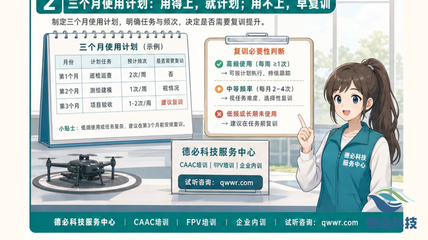无人机培训后怎么复训,先看三个月内用不用