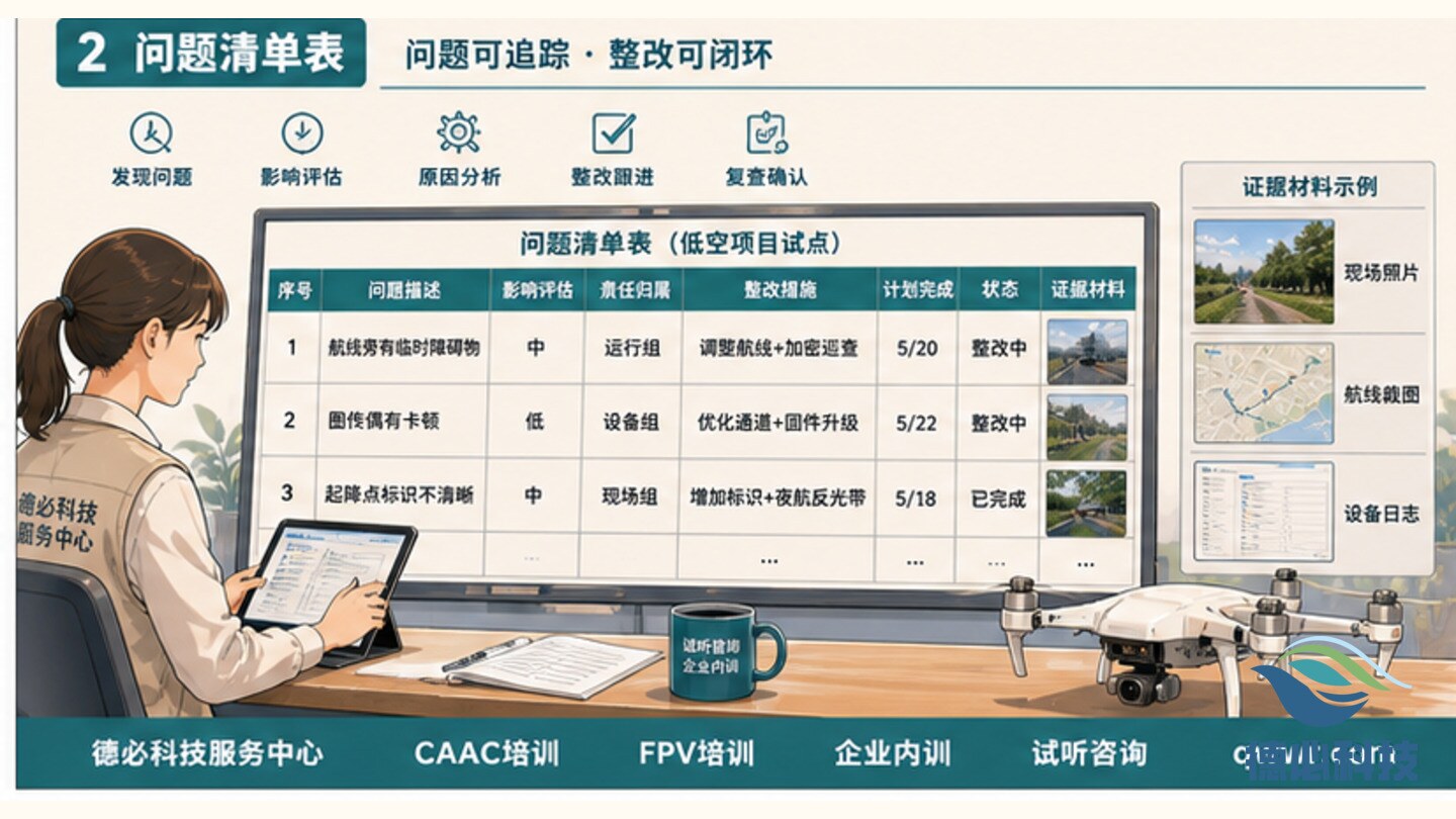 低空项目试点怎么验收,先定三张表