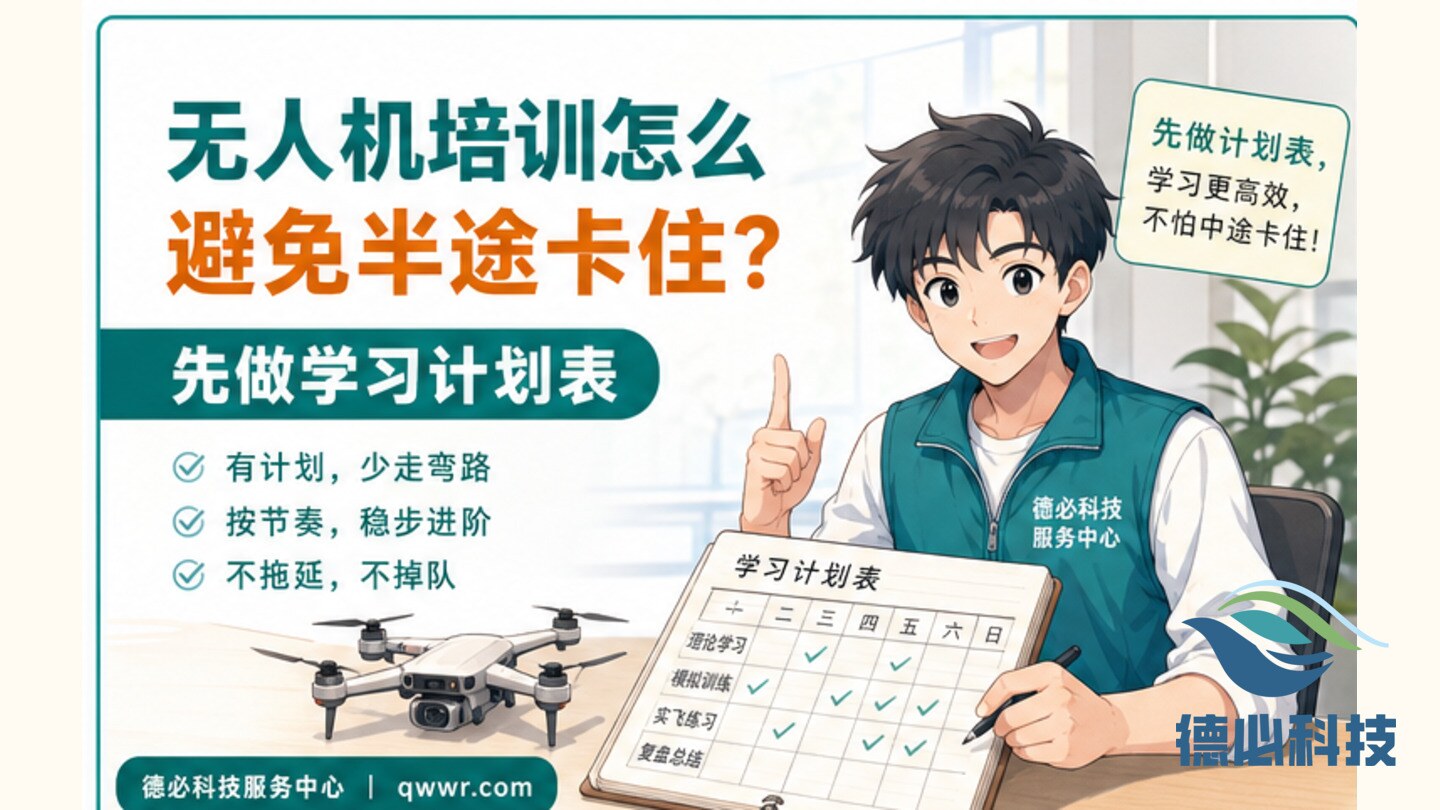 无人机培训怎么避免半途卡住，先做学习计划表