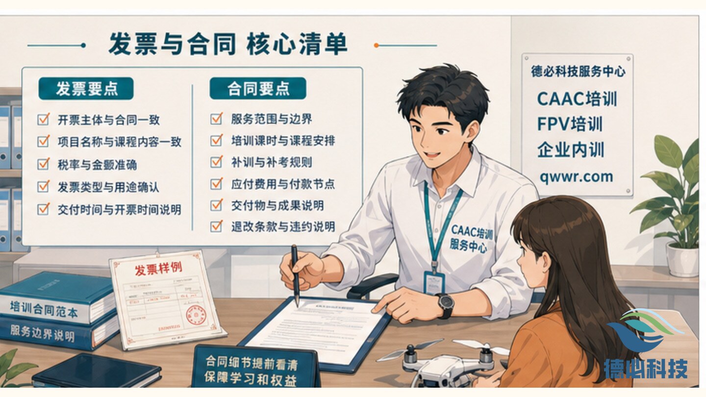 无人机培训发票和合同,先问服务边界