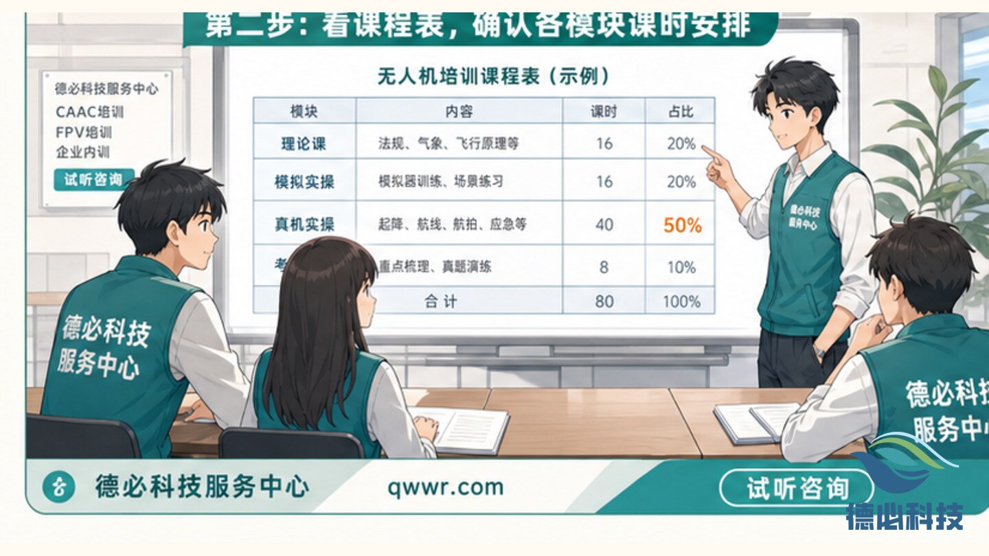 无人机课程表怎么看,先看理论和实操比例