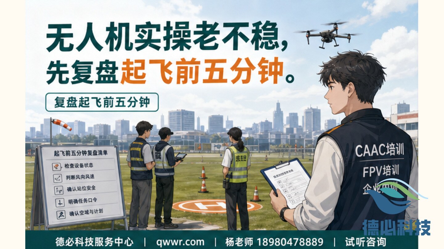 无人机实操老不稳，先复盘起飞前五分钟