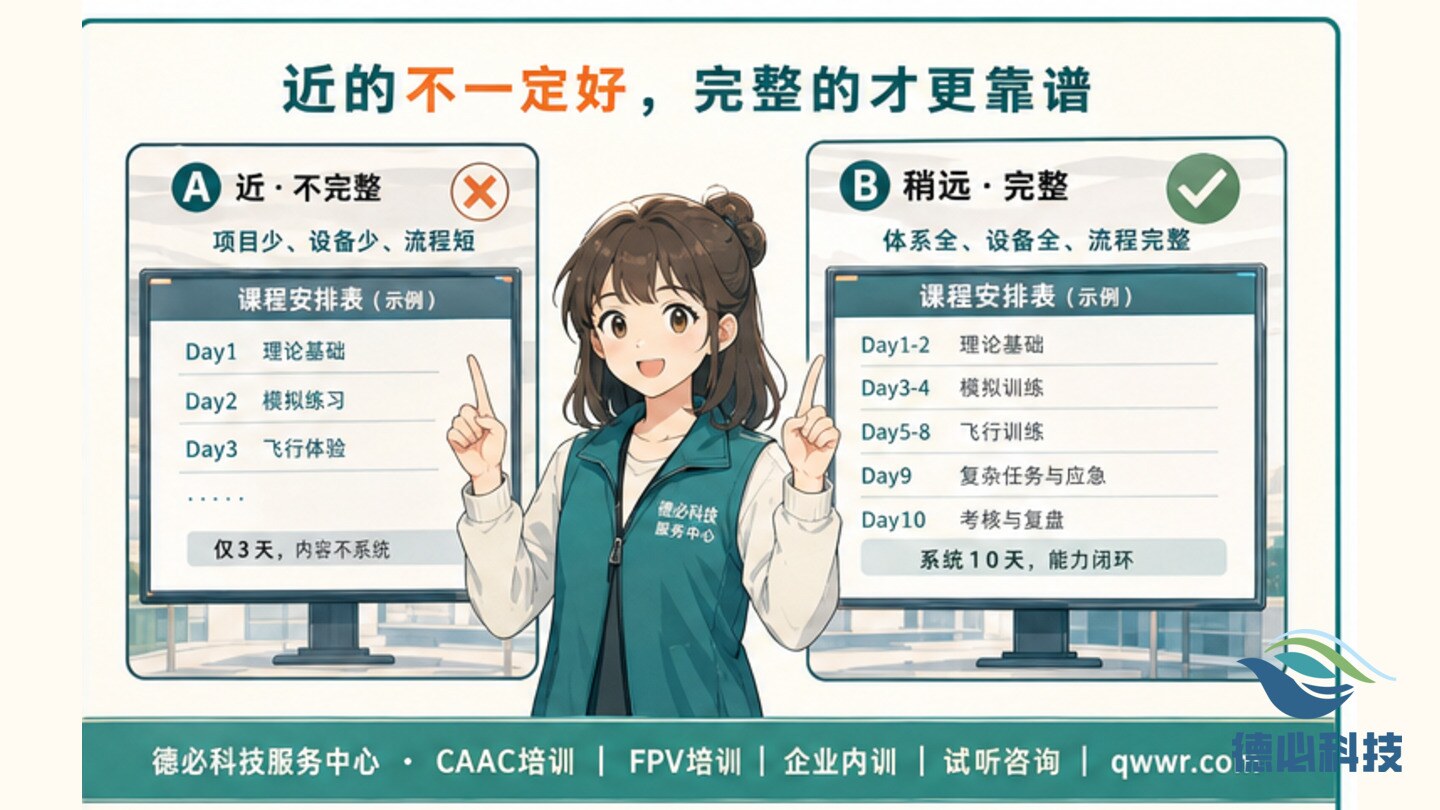 无人机培训报名别只看近,先看训练是否完整