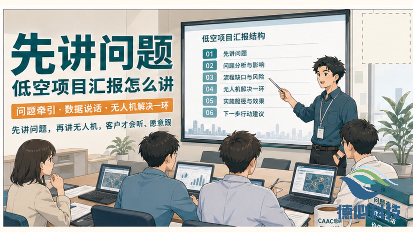 低空项目汇报怎么讲,先讲问题再讲无人机