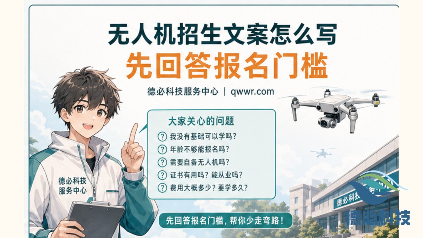 无人机招生文案怎么写,先回答报名门槛