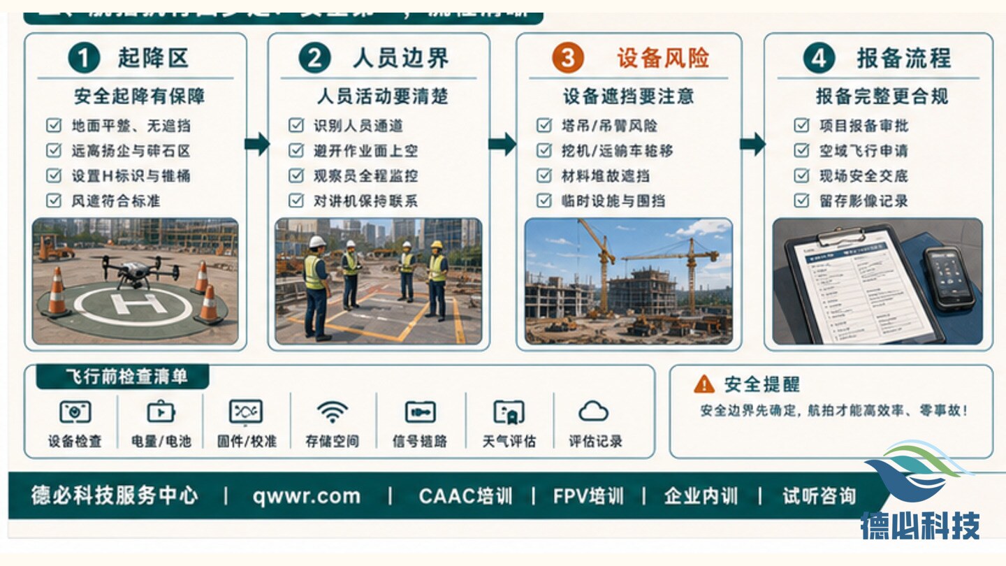 施工现场航拍别只求好看,先看安全边界