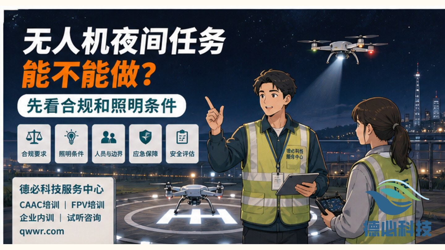 无人机夜间任务能不能做,先看合规和照明条件