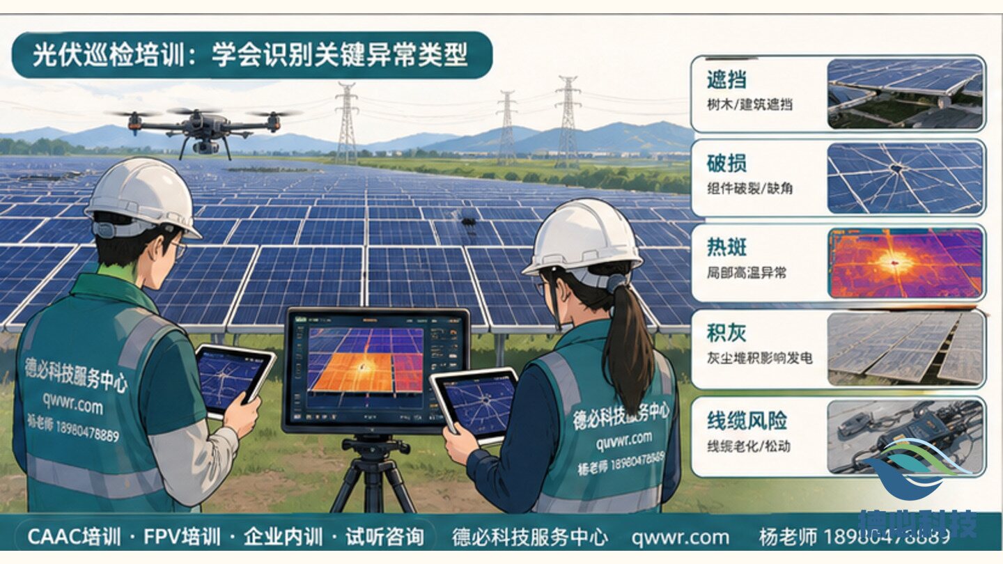 光伏巡检培训怎么入门,先学会看异常类型