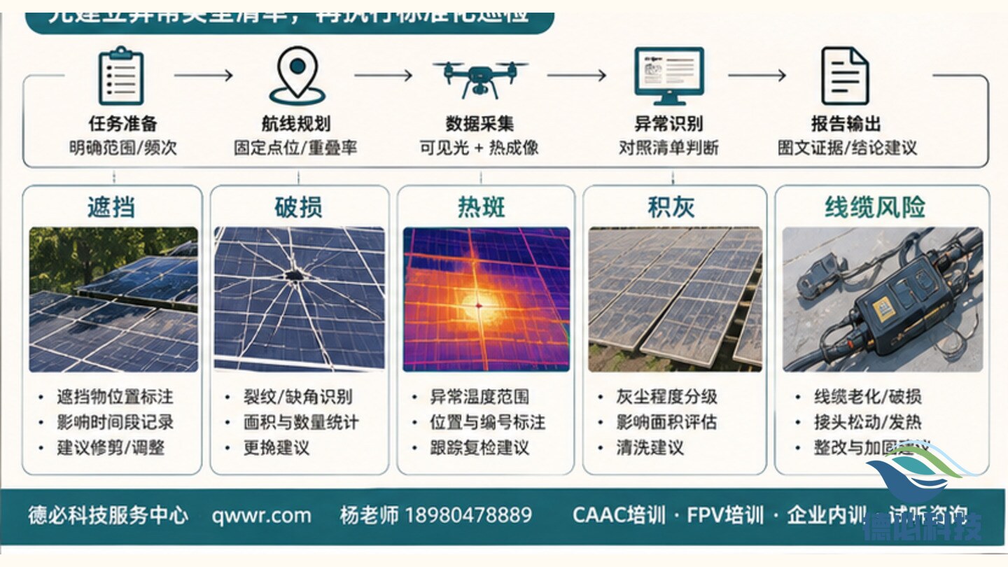 光伏巡检培训怎么入门,先学会看异常类型