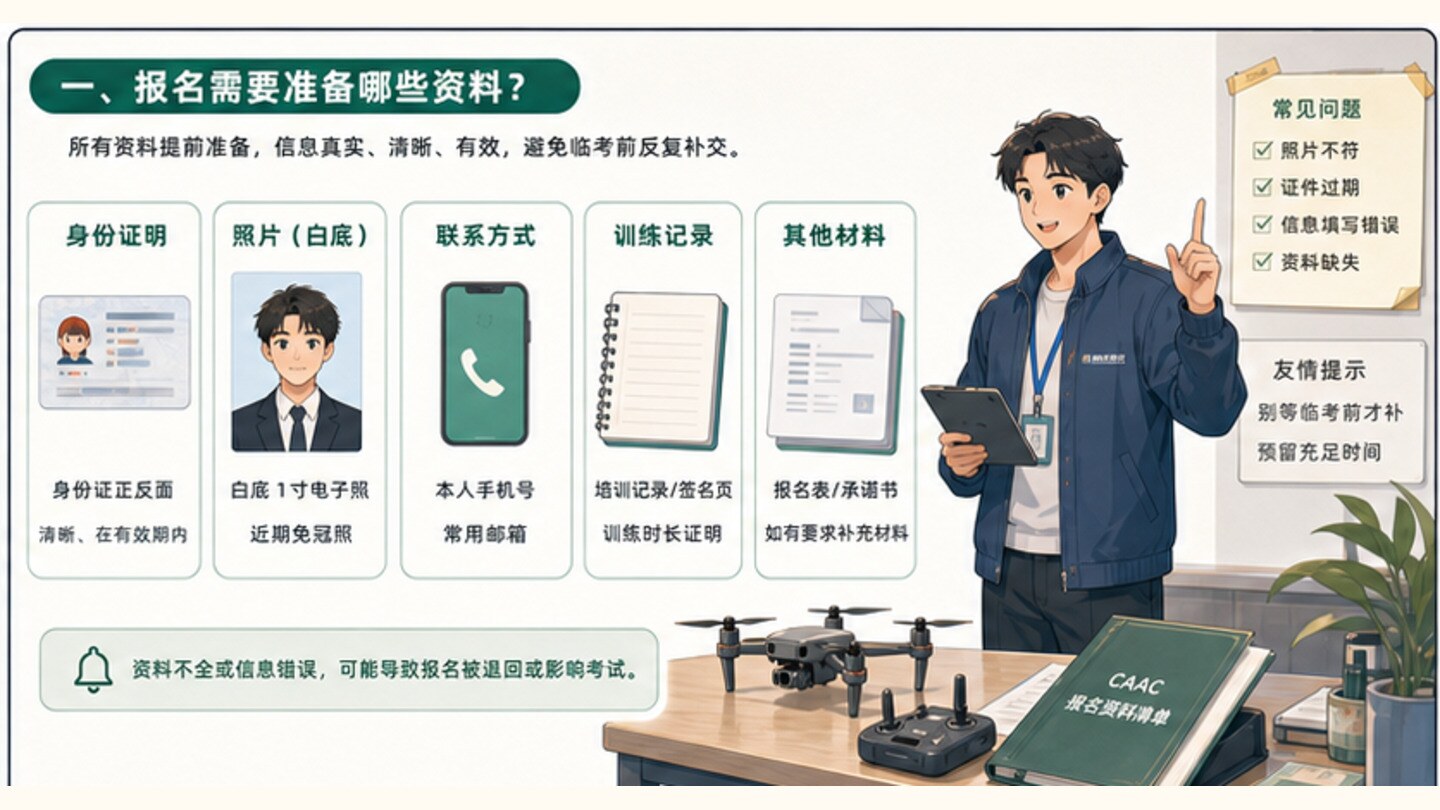 CAAC报名资料怎么准备，别等临考前才补