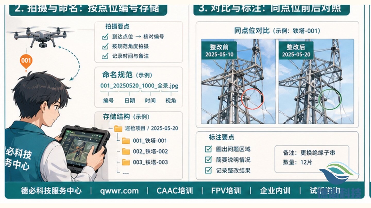 无人机巡检照片怎么归档,先按点位编号