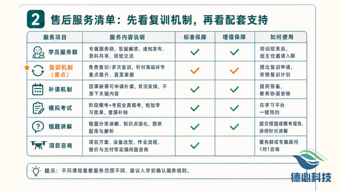无人机培训售后怎么问,先问复训机制