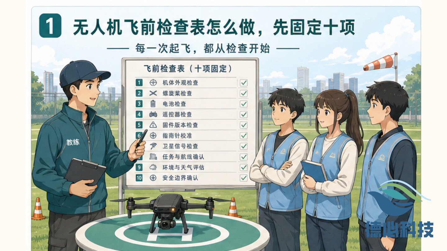 无人机飞前检查表怎么做,先固定十项