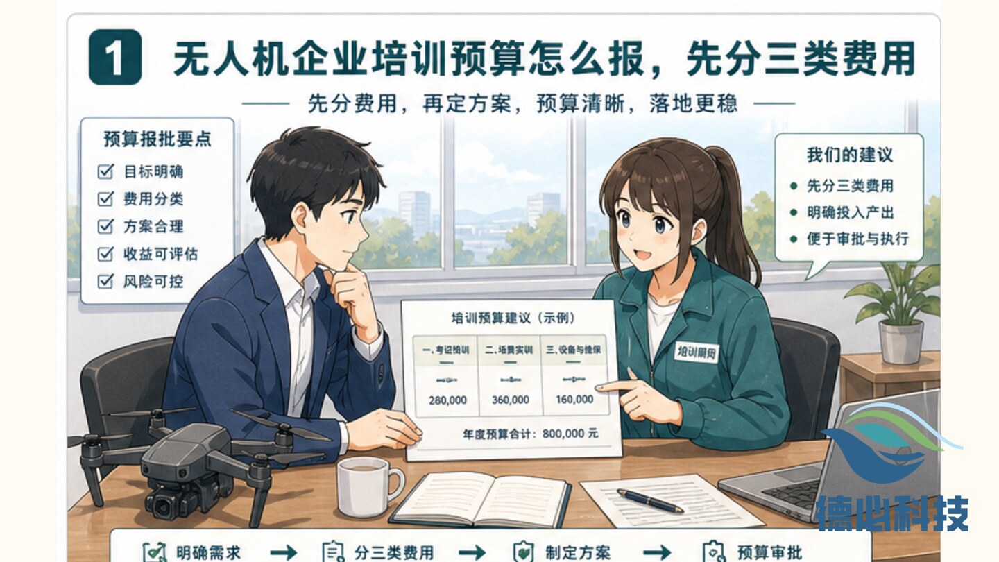 无人机企业培训预算怎么报,先分三类费用