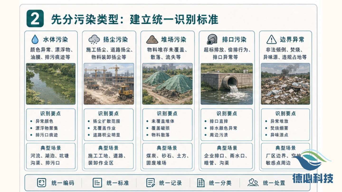 无人机环保巡查怎么落地,先分污染类型