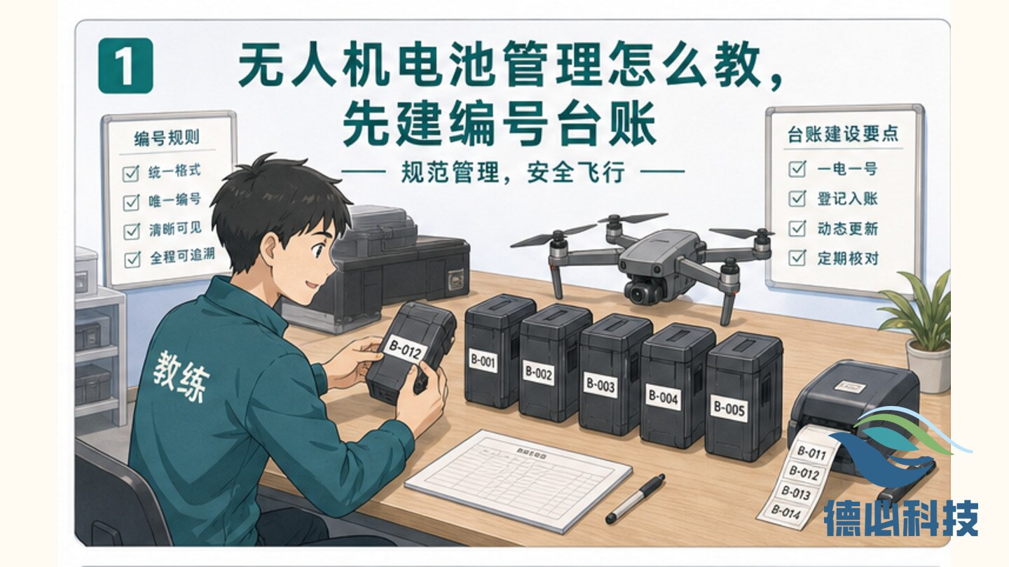 无人机电池管理怎么教,先建编号台账