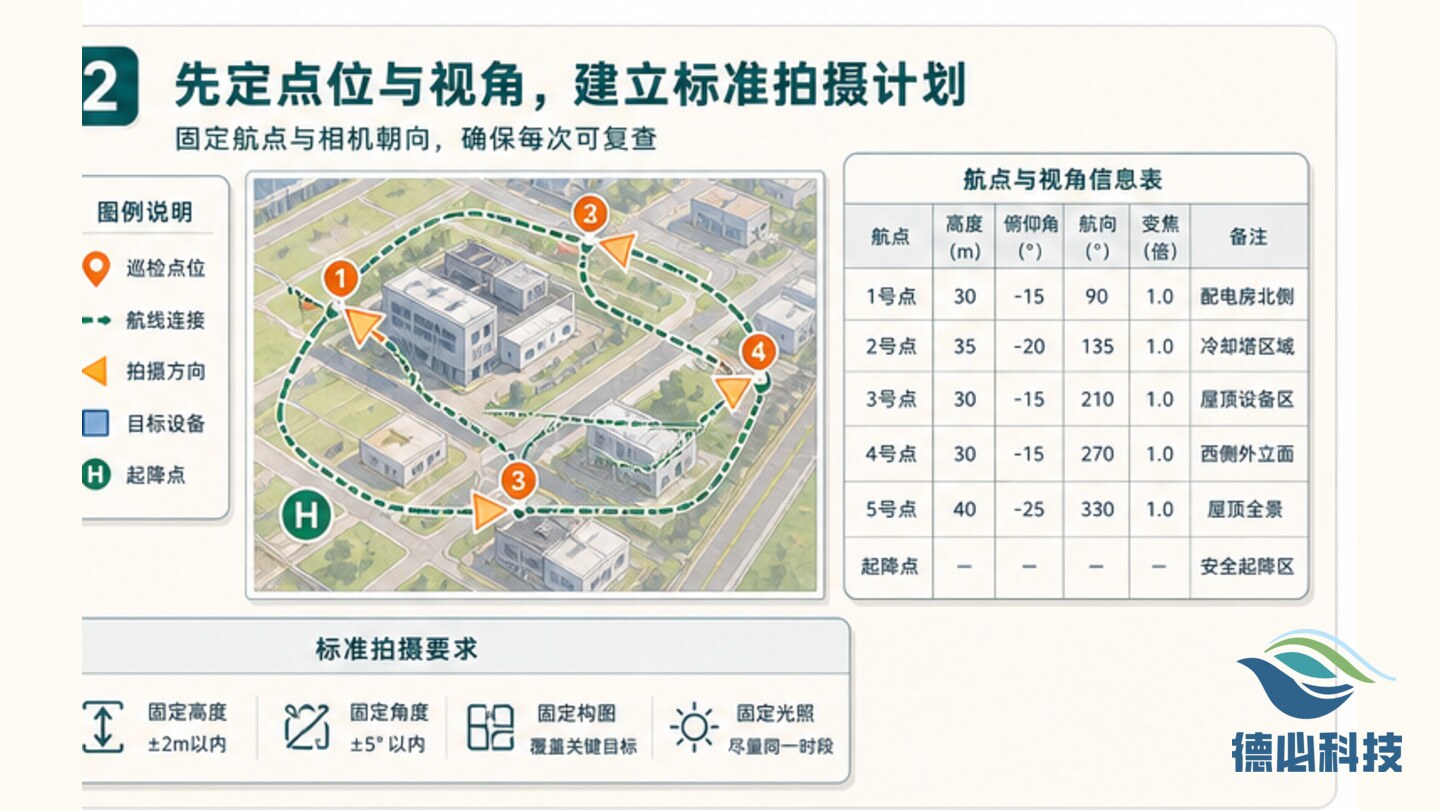 无人机巡检复查怎么做,先对齐同一视角