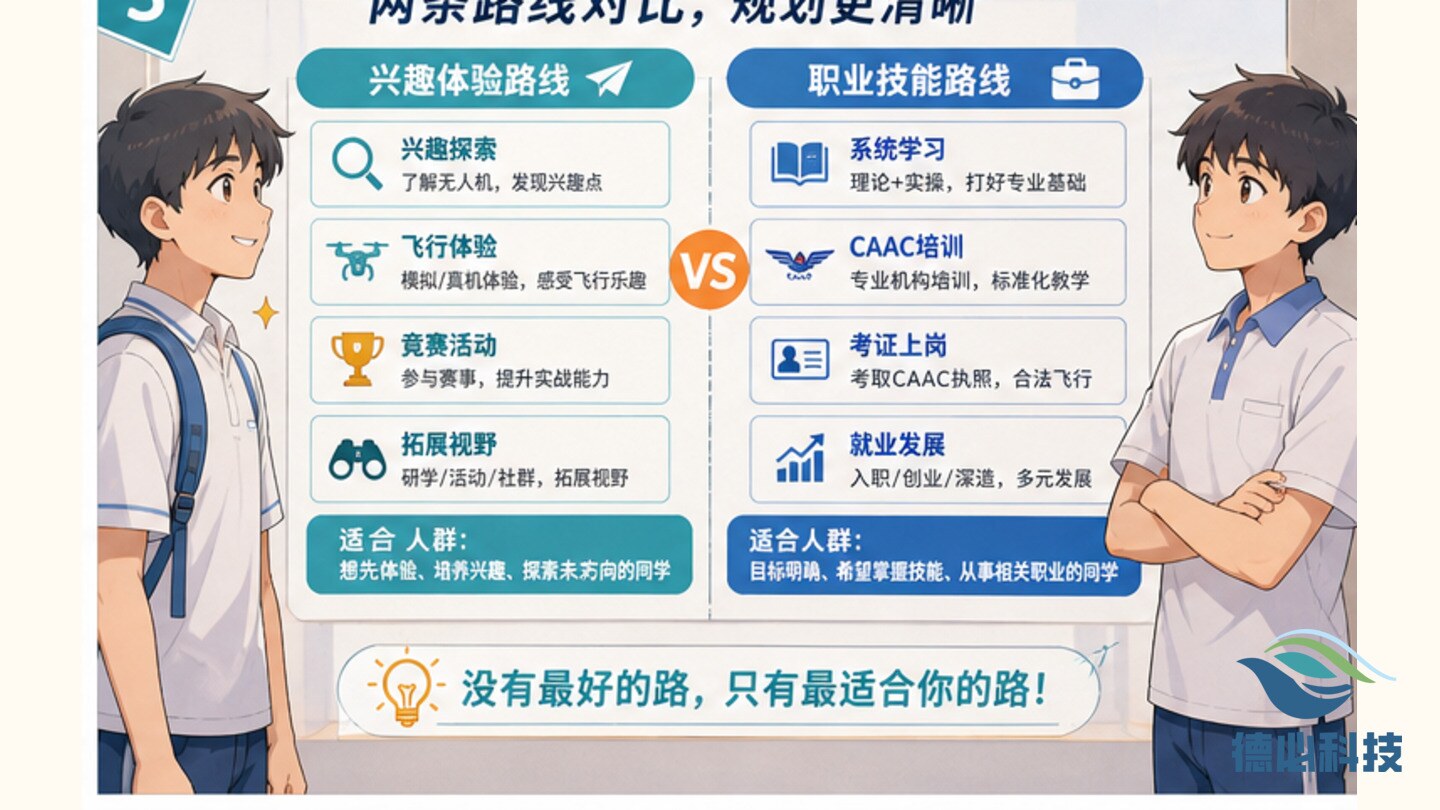 高考后选无人机,先画两条路线