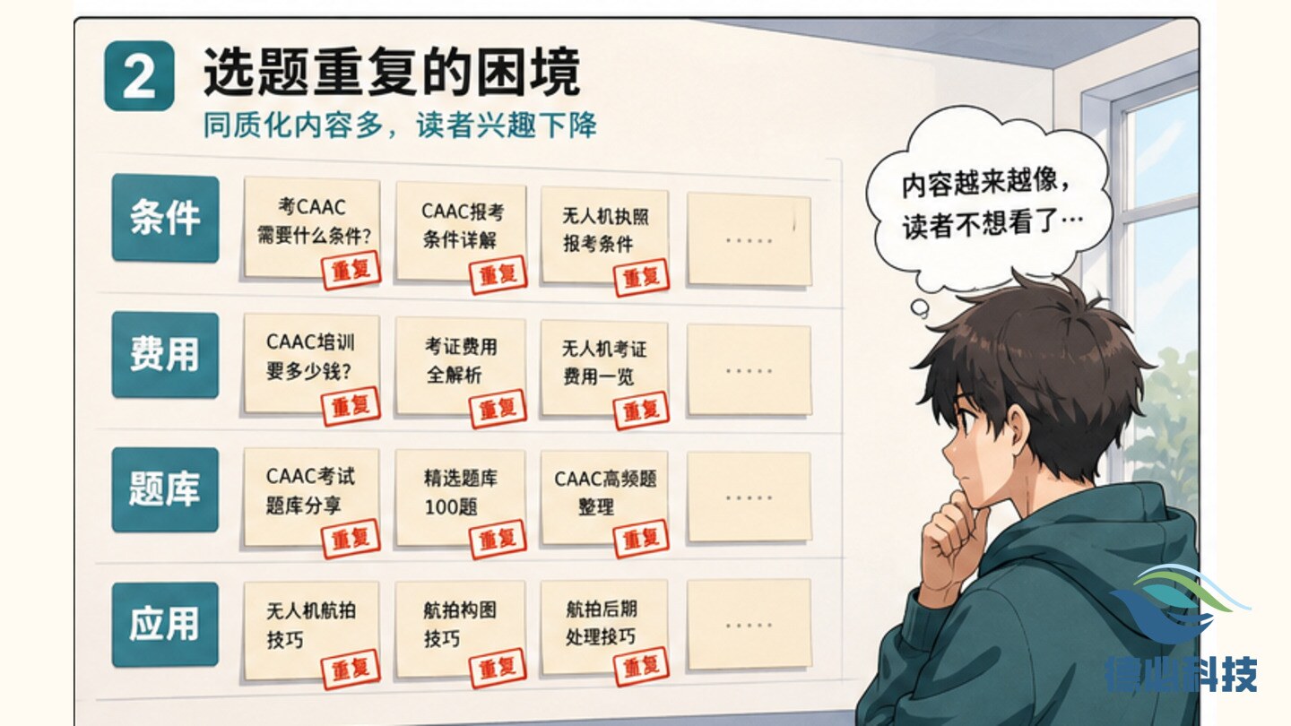 无人机选题重复,先换内容角度