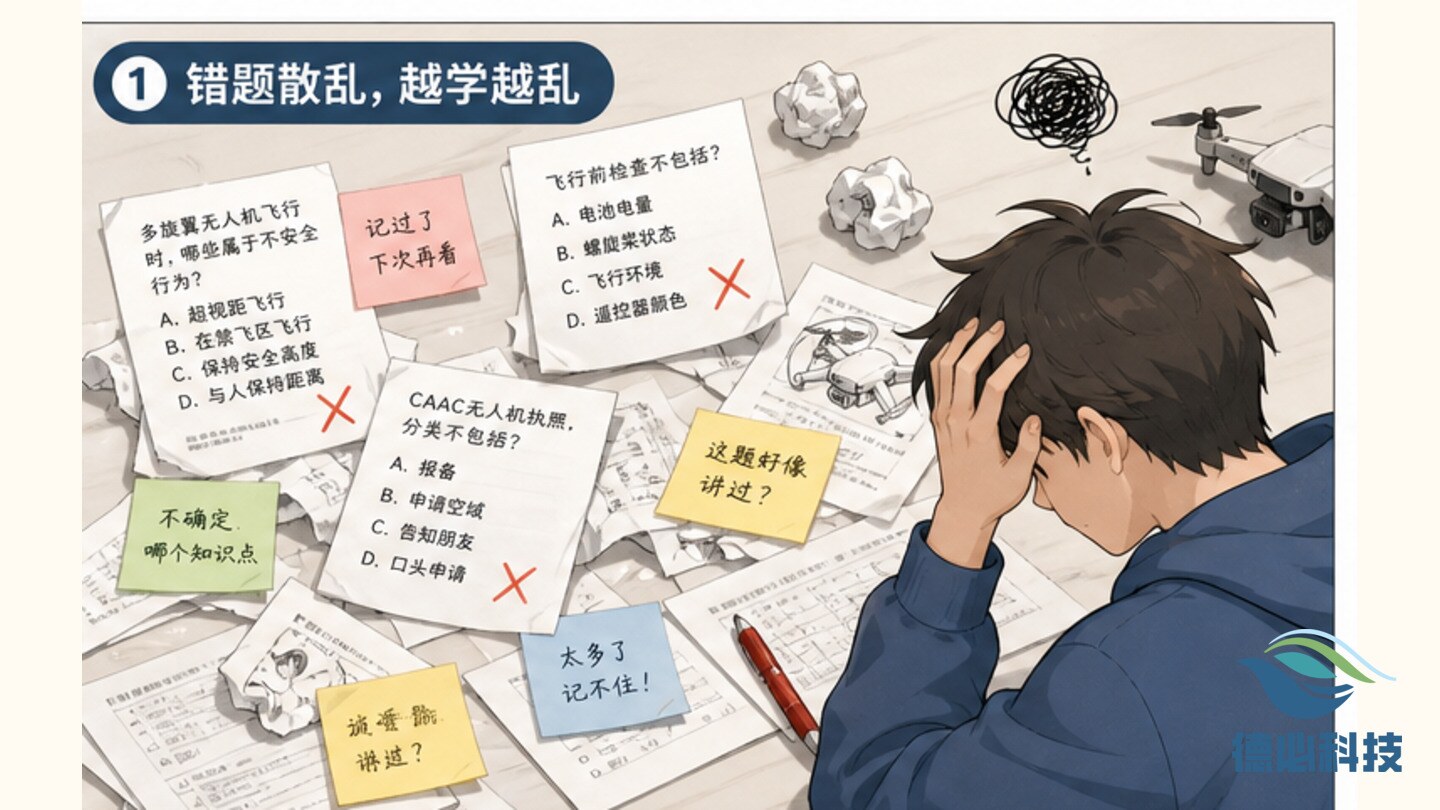 无人机错题复盘散，先建三栏错题本