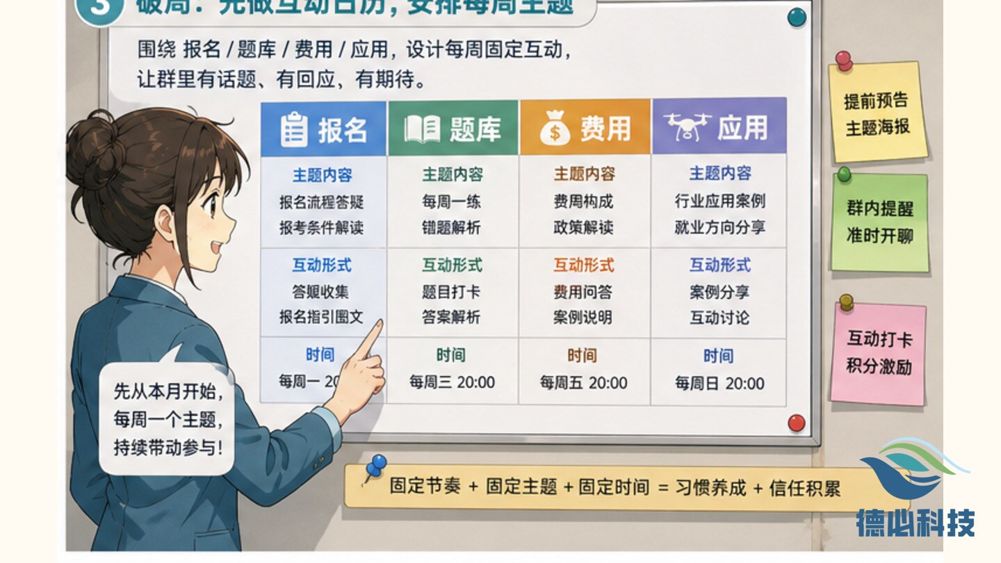 无人机社群转化低,先做互动日历