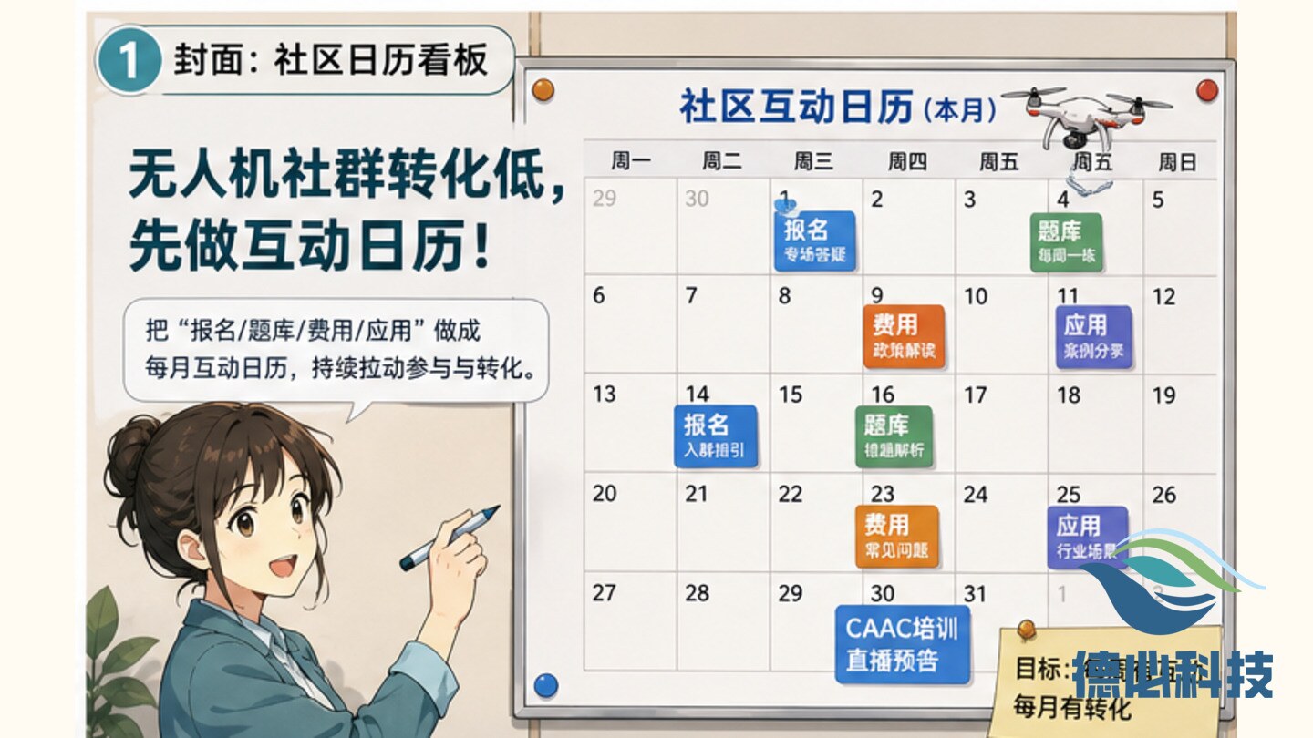 无人机社群转化低,先做互动日历