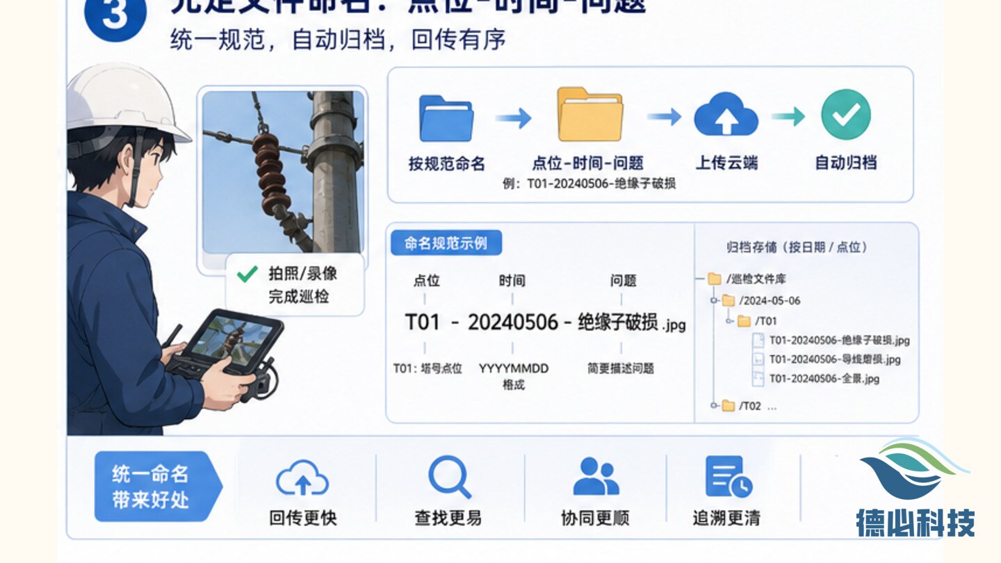 无人机巡检回传慢,先定文件命名