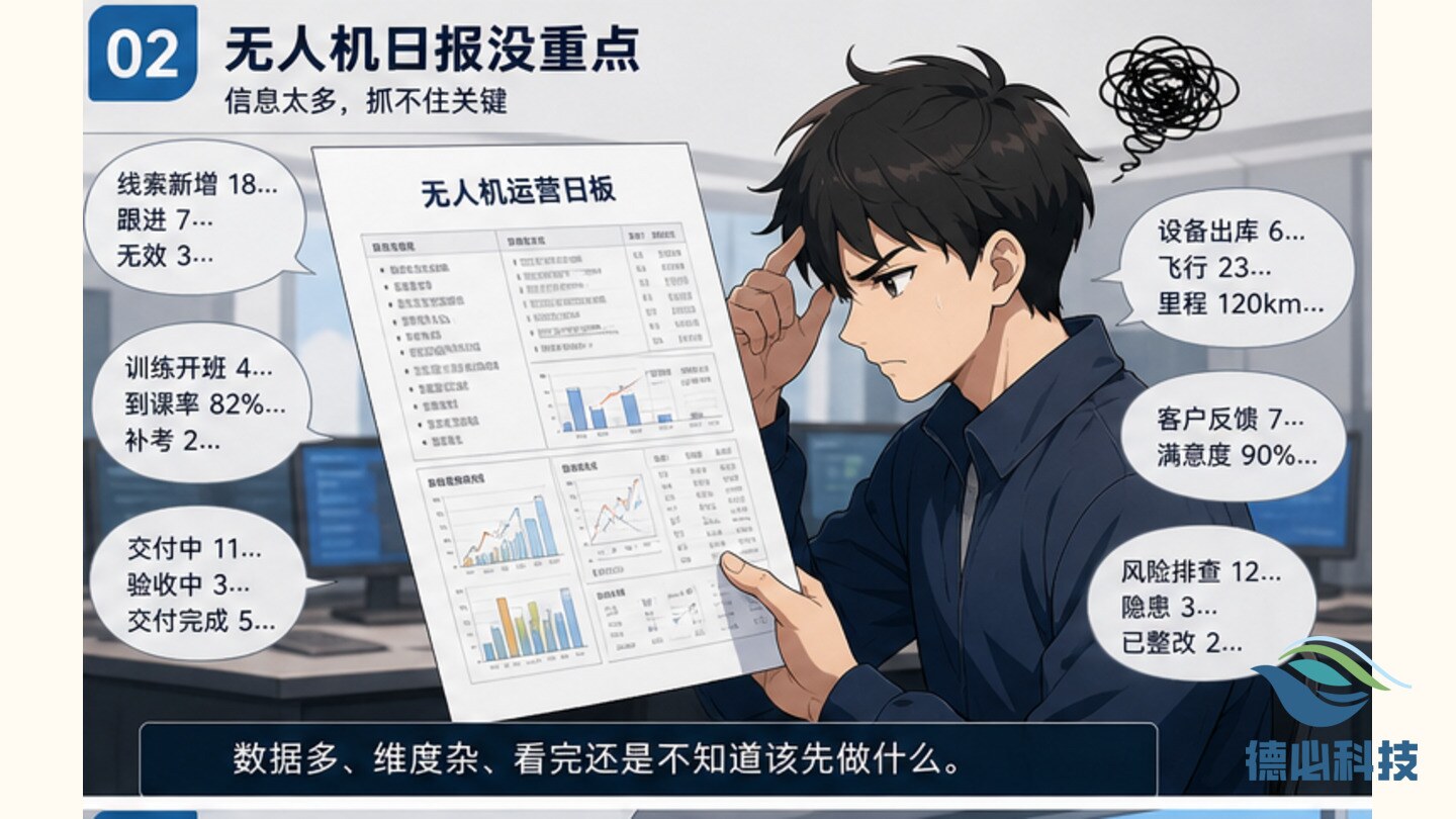 无人机日报没重点,先做红黄绿看板
