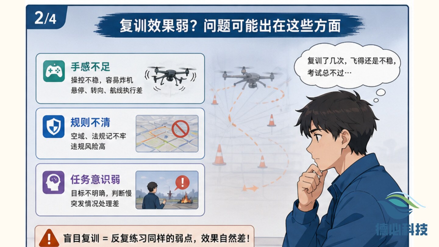 无人机复训效果弱，先测三项能力