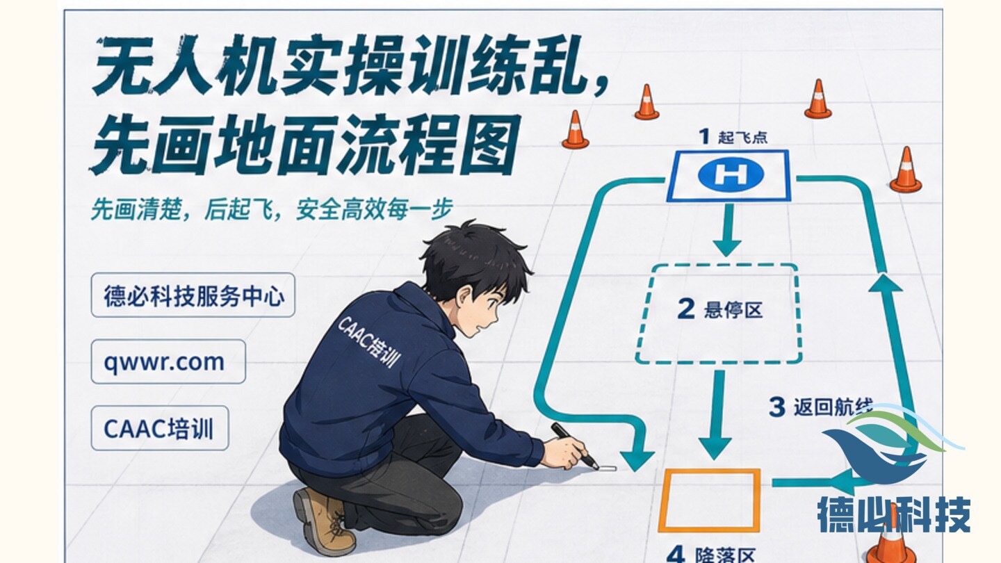 无人机实操训练乱,先画地面流程图