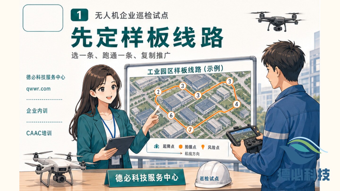 无人机企业巡检试点,先定样板线路