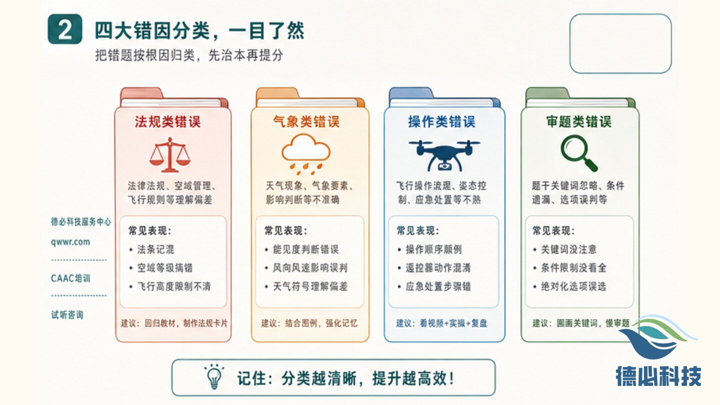 无人机题库刷了忘,先按错因分类