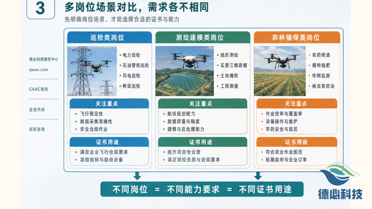 无人机证书用途问不清,先分岗位场景