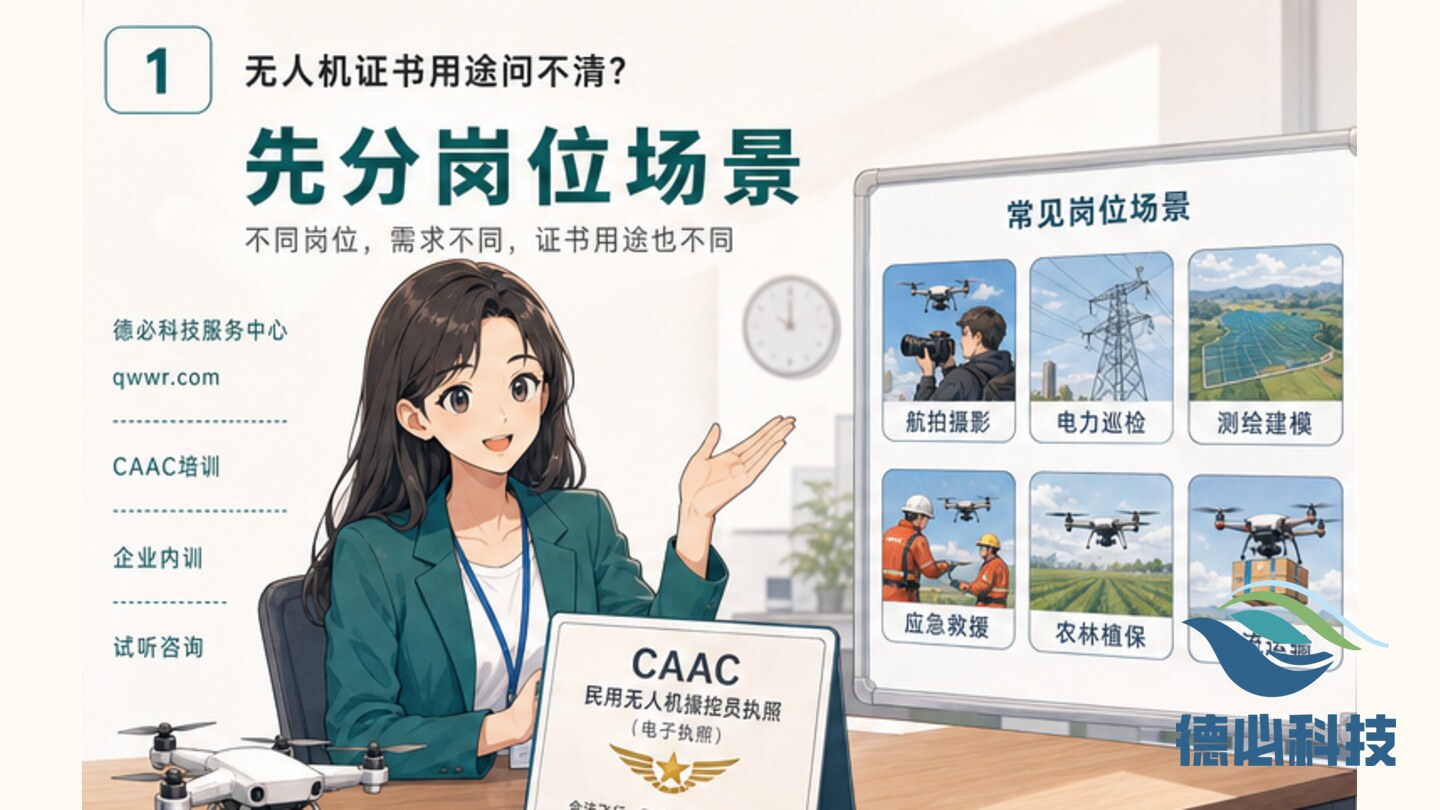 无人机证书用途问不清,先分岗位场景