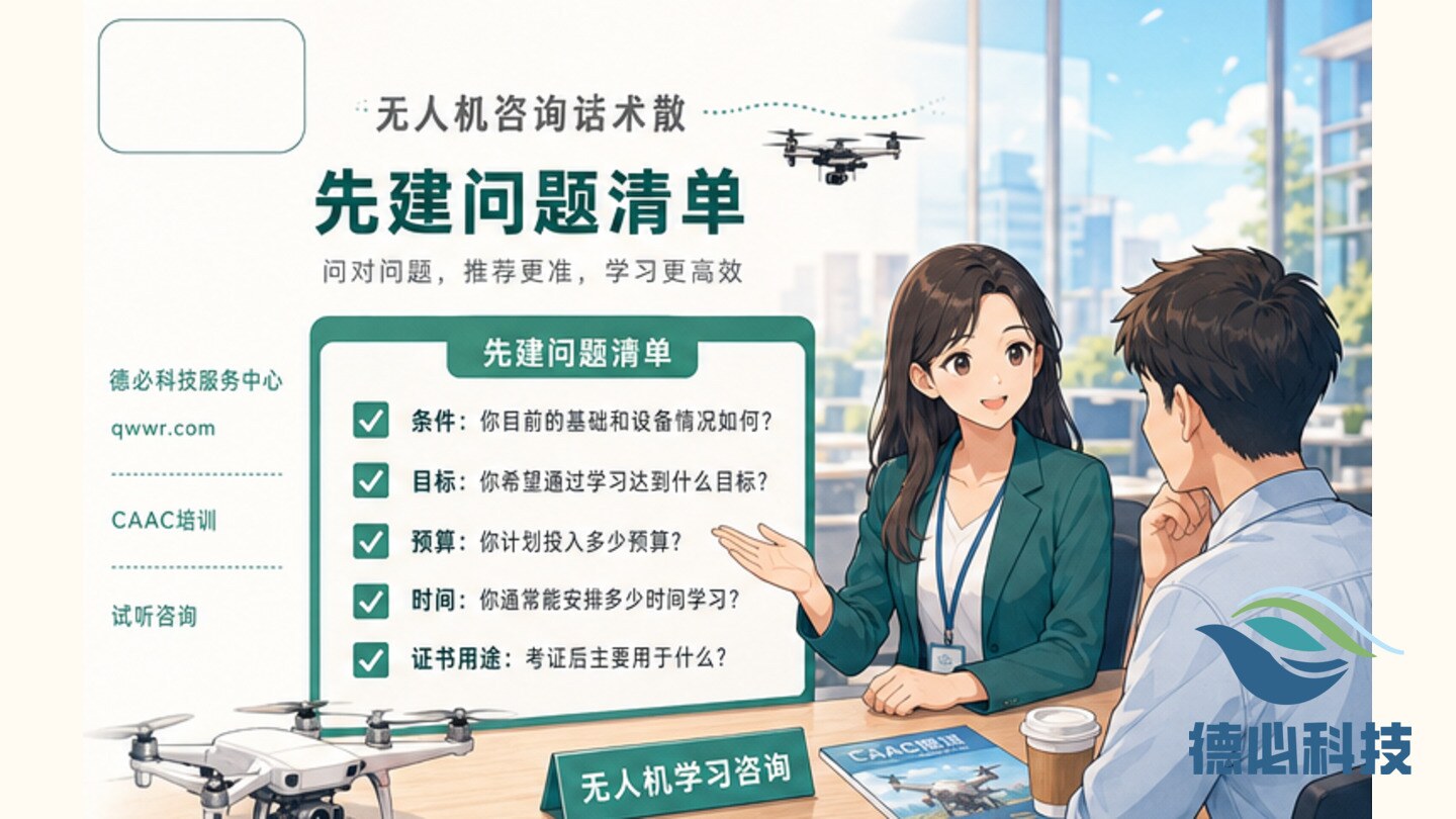 无人机咨询话术散,先建问题清单