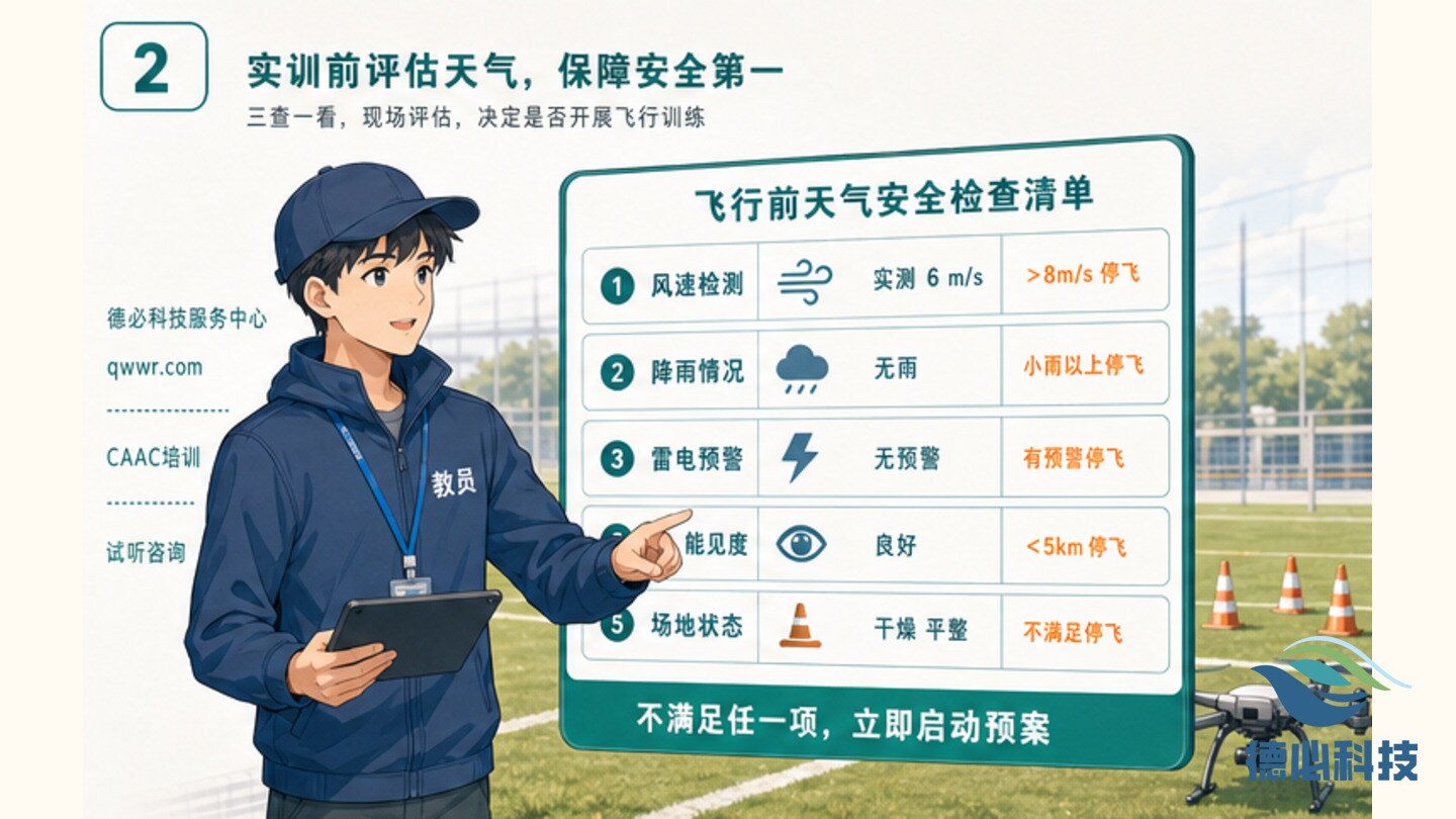 无人机实训场地不稳，先做天气预案